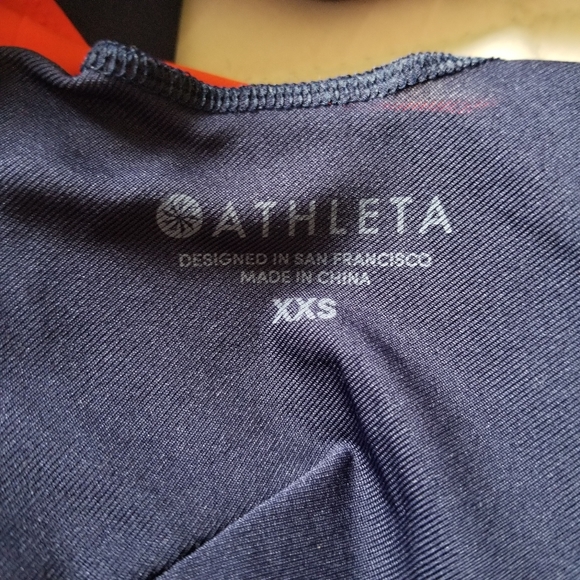 New Athleta Colorblock Zip Front One Piece Swimsuit XXS - Picture 7 of 11